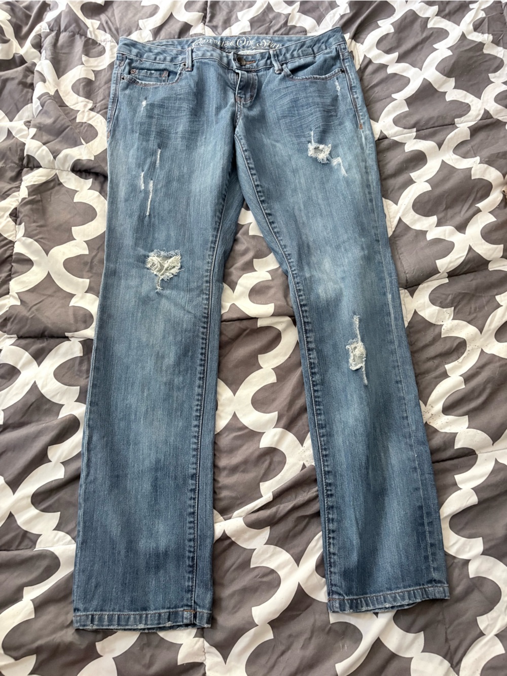 Converse Women’s Light Blue Skinny Distressed Jeans